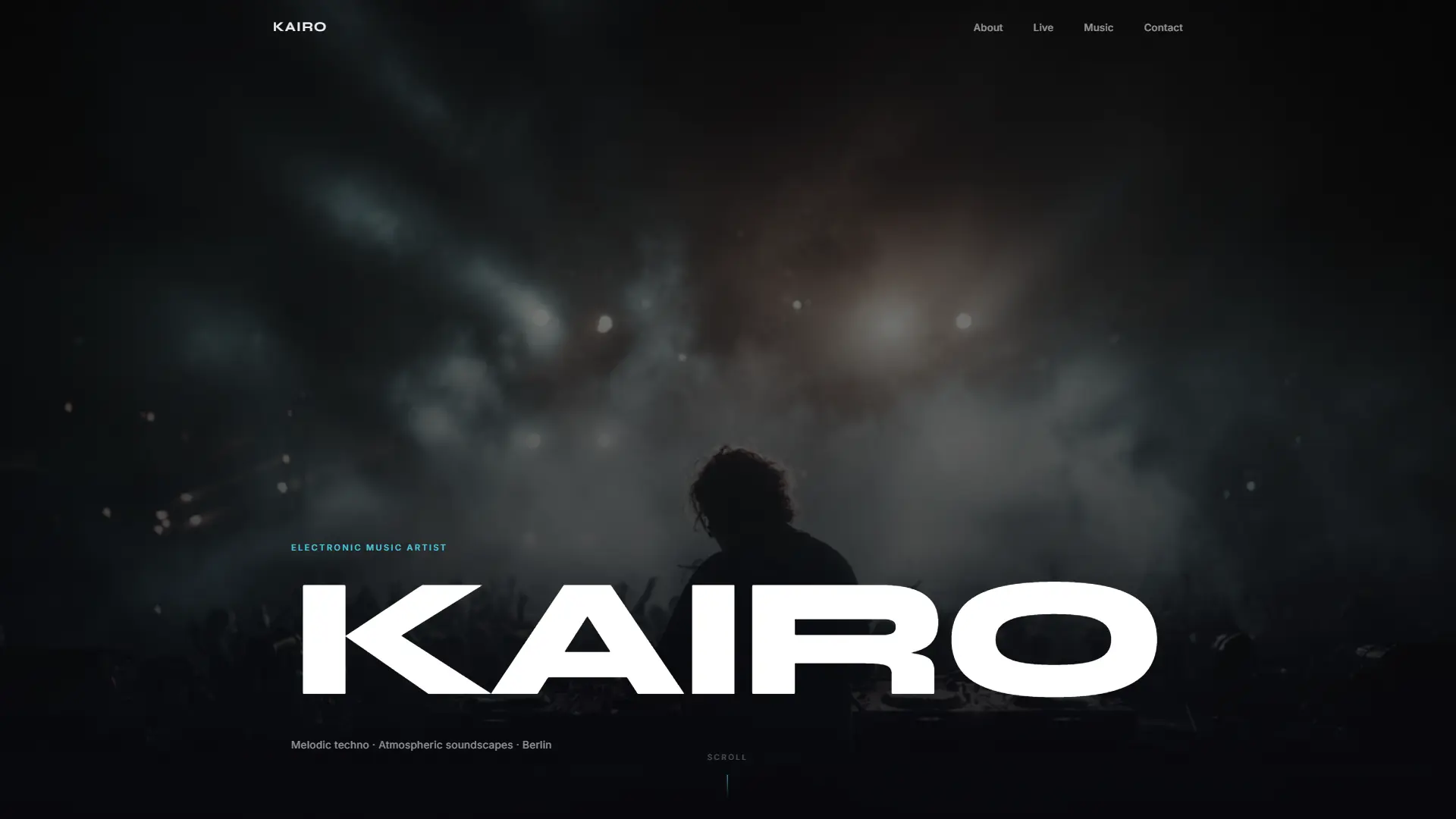 KAIRO — web pro elektronického hudebního umělce