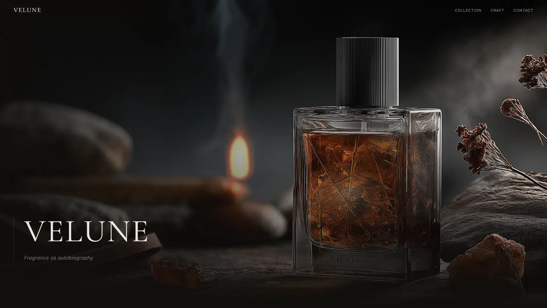 VELUNE — luxusní parfémový dům, web a&nbsp;vizuální identita